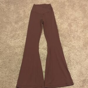Aerie Brown Leggings With Crossover Waistband